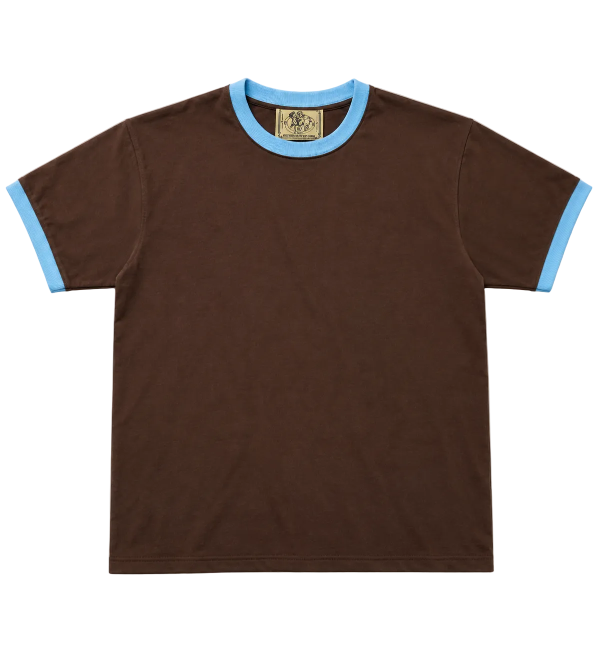 Ringe Tee - Brown / Baby Blue