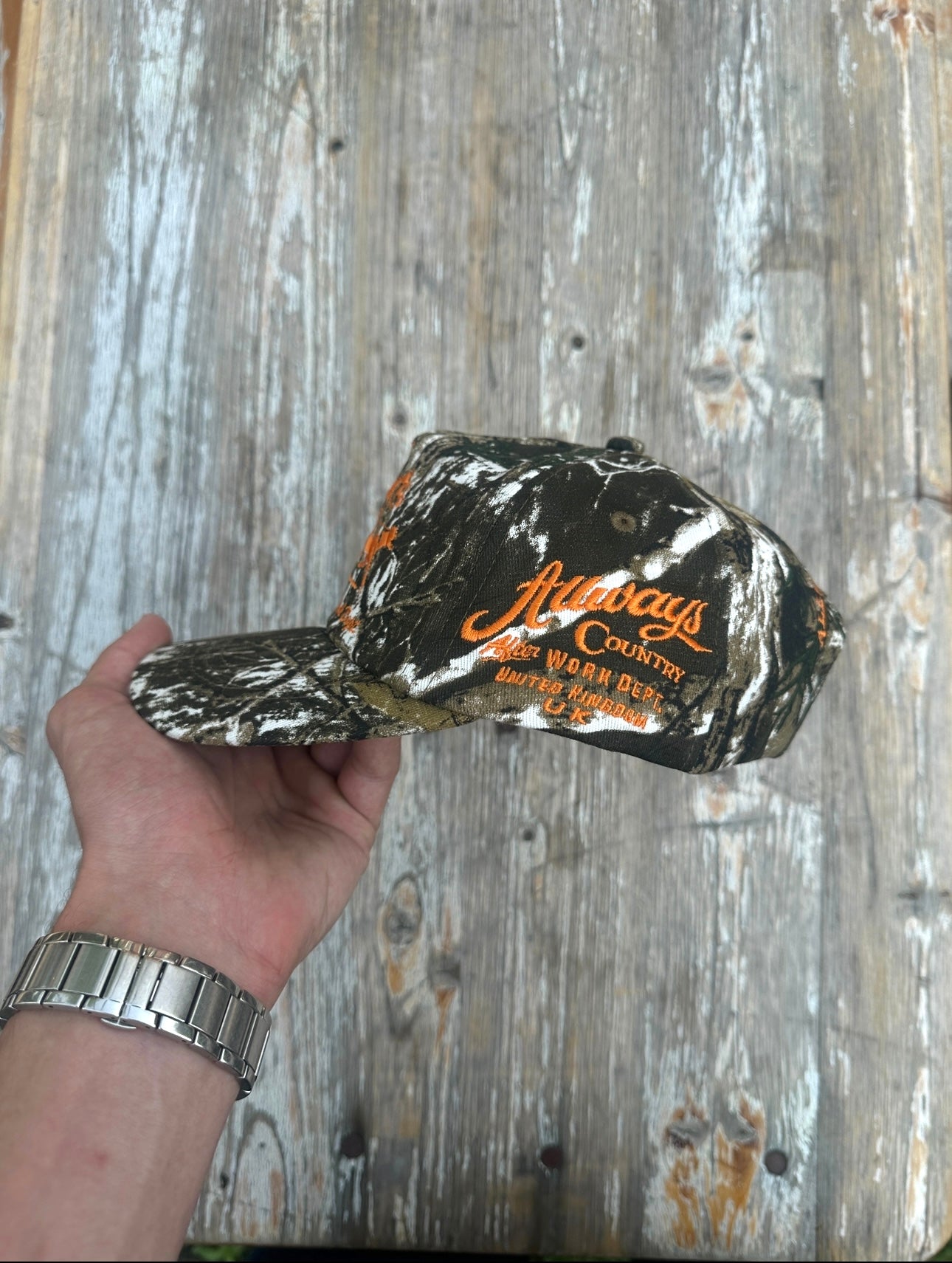 Allways Western Cap - Orange Camo