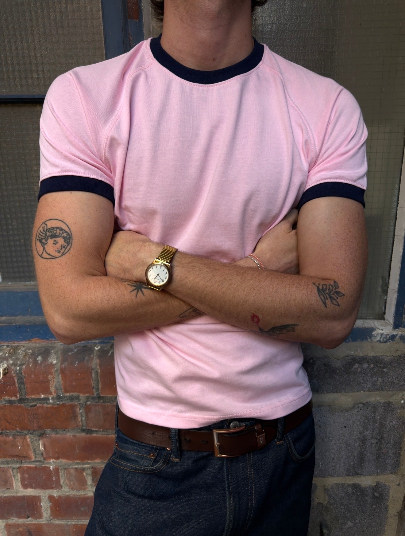 Ringer Tee - Pink