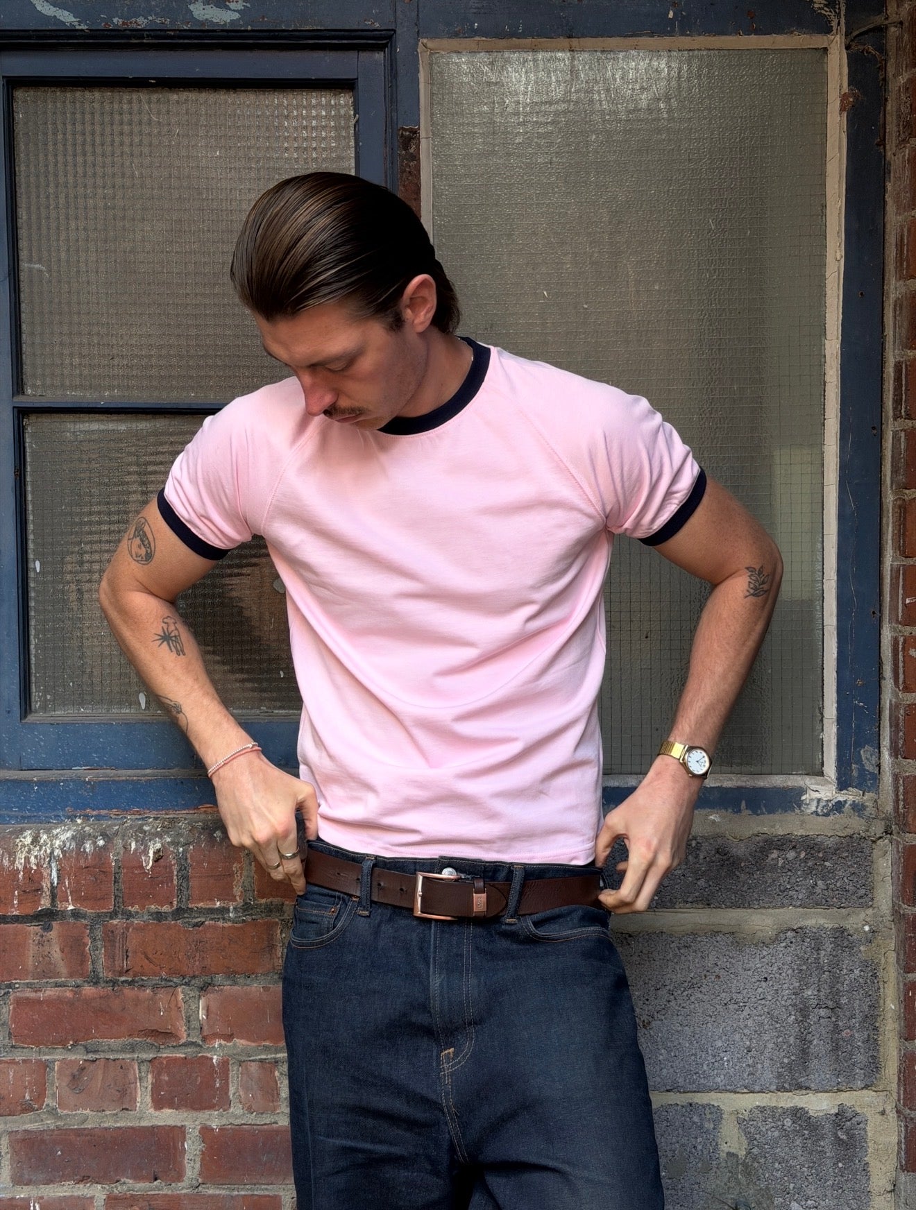 Ringer Tee - Pink