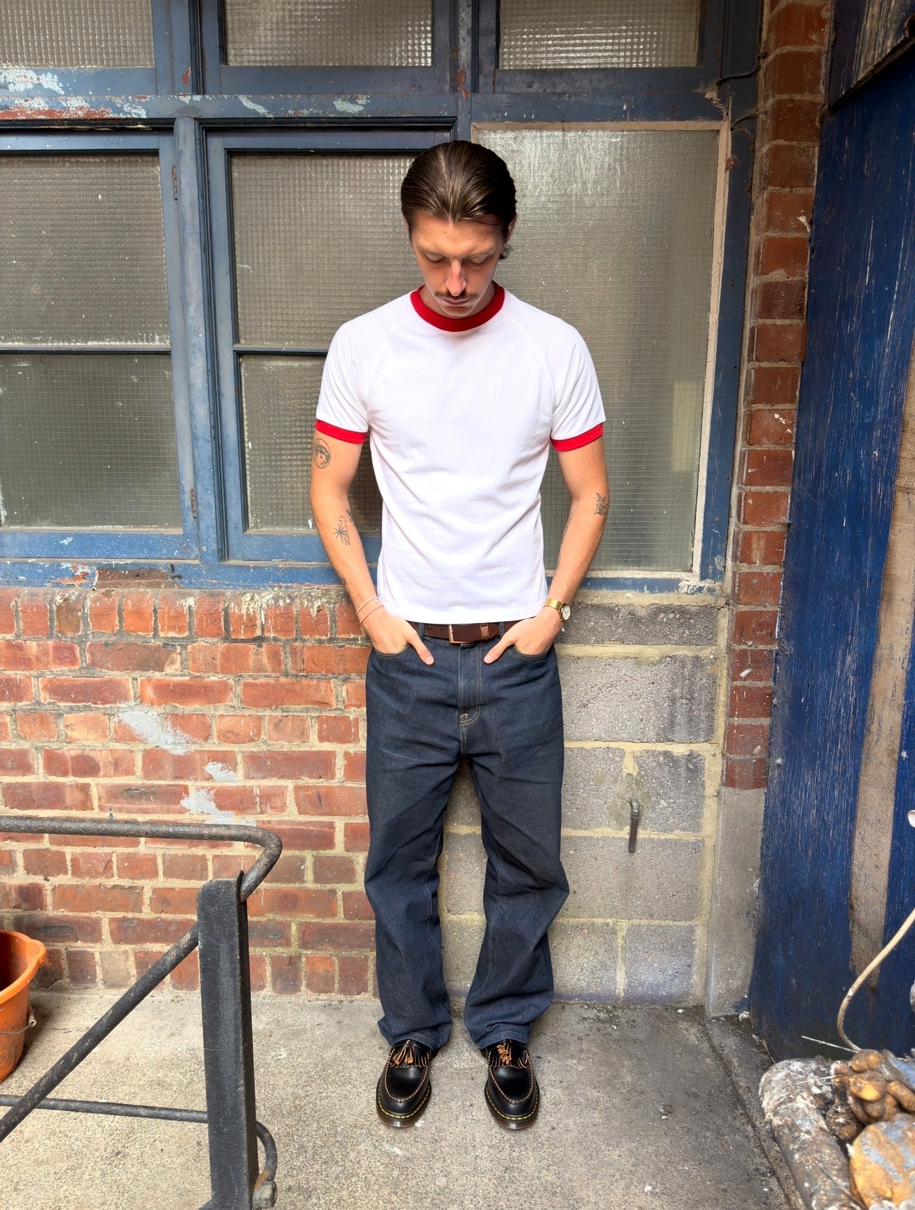 Ringer Tee - White