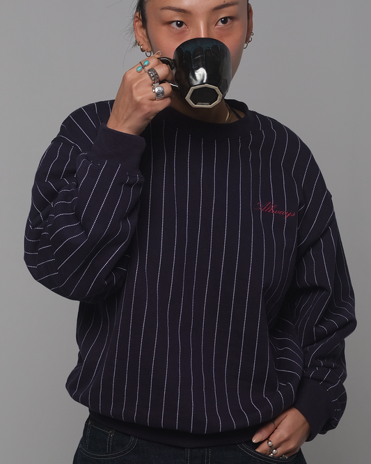 Pinstripe Crewneck