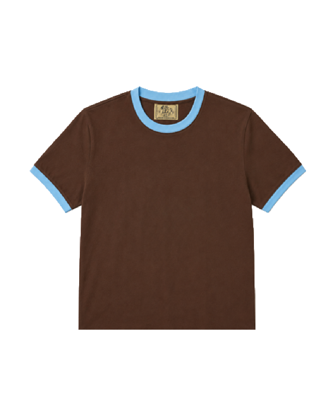 Ringe Tee - Brown / Baby Blue